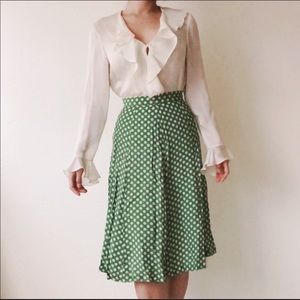 Vintage High-waisted Mid-length Flare Skirt✨